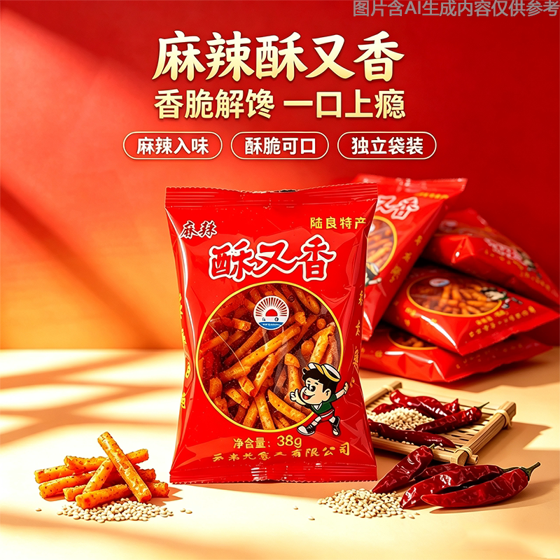 酥又香土豆片膨化小吃休闲零食多口味麻辣土豆片椒盐薯片土豆丝