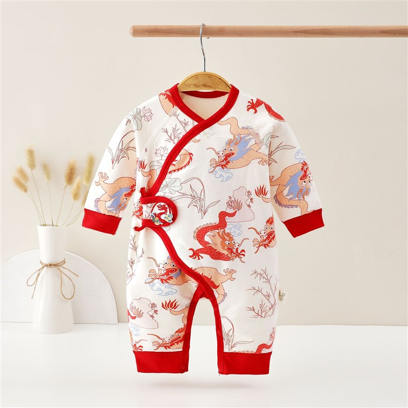 40g夹棉连体衣a类婴儿秋v冬春季保暖加厚衣服新生儿棉服睡衣蝴蝶