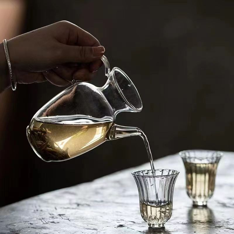 透明仿宋玻璃手i执壶绿茶泡茶壶耐热玻璃小青柑煮泡茶壶复古风泡