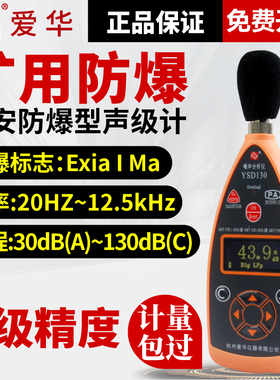 爱华分贝仪声级计矿用本安防爆个体声暴露计卫生防疫YSD130噪音仪