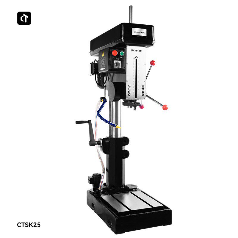 呲铁CTSK25工业级台钻1.1Kw深孔钻床立式钻床深孔加工大行程250mm
