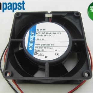 德国ebmpapst 8032 8314M 2.3W 8CM变频器散热风扇 96mA 全新原装