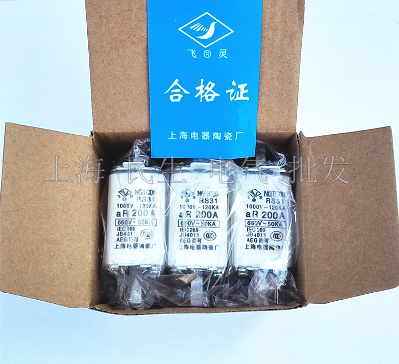 RS31 NGTC00 aR200A高分断过载保护快速熔断器 NGTCOO 陶瓷保险丝