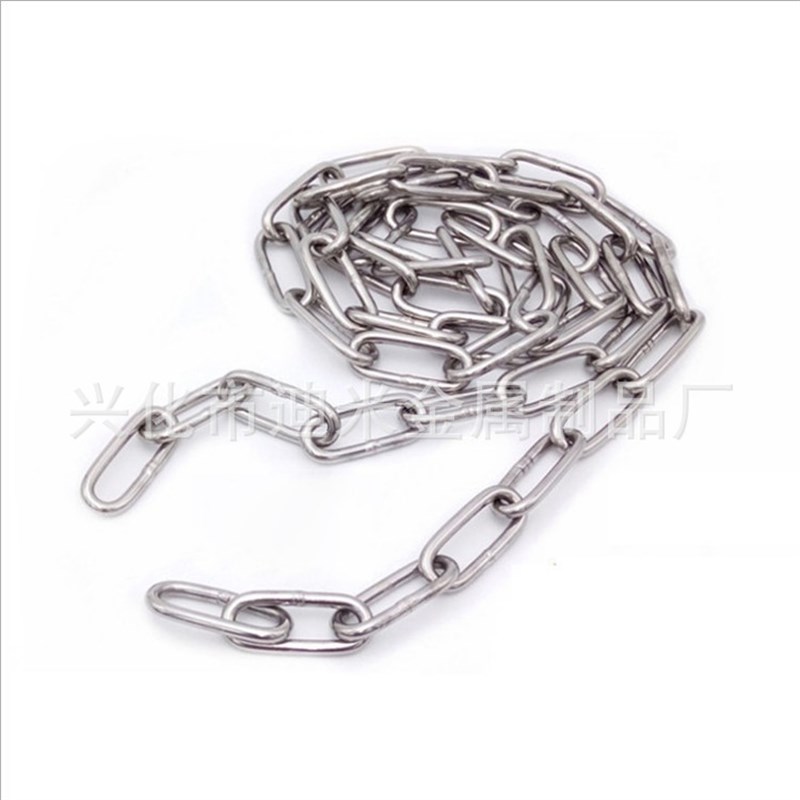 304不锈钢链条M8承重链船用链条链子工业用链牵引链起重链8mm粗