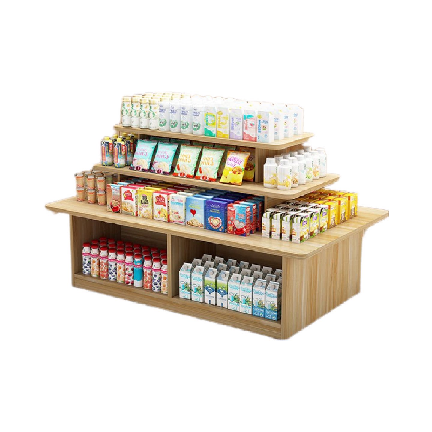 中岛台展示台柜产品陈列柜文具超市饮料促销台母婴店板式中岛货架
