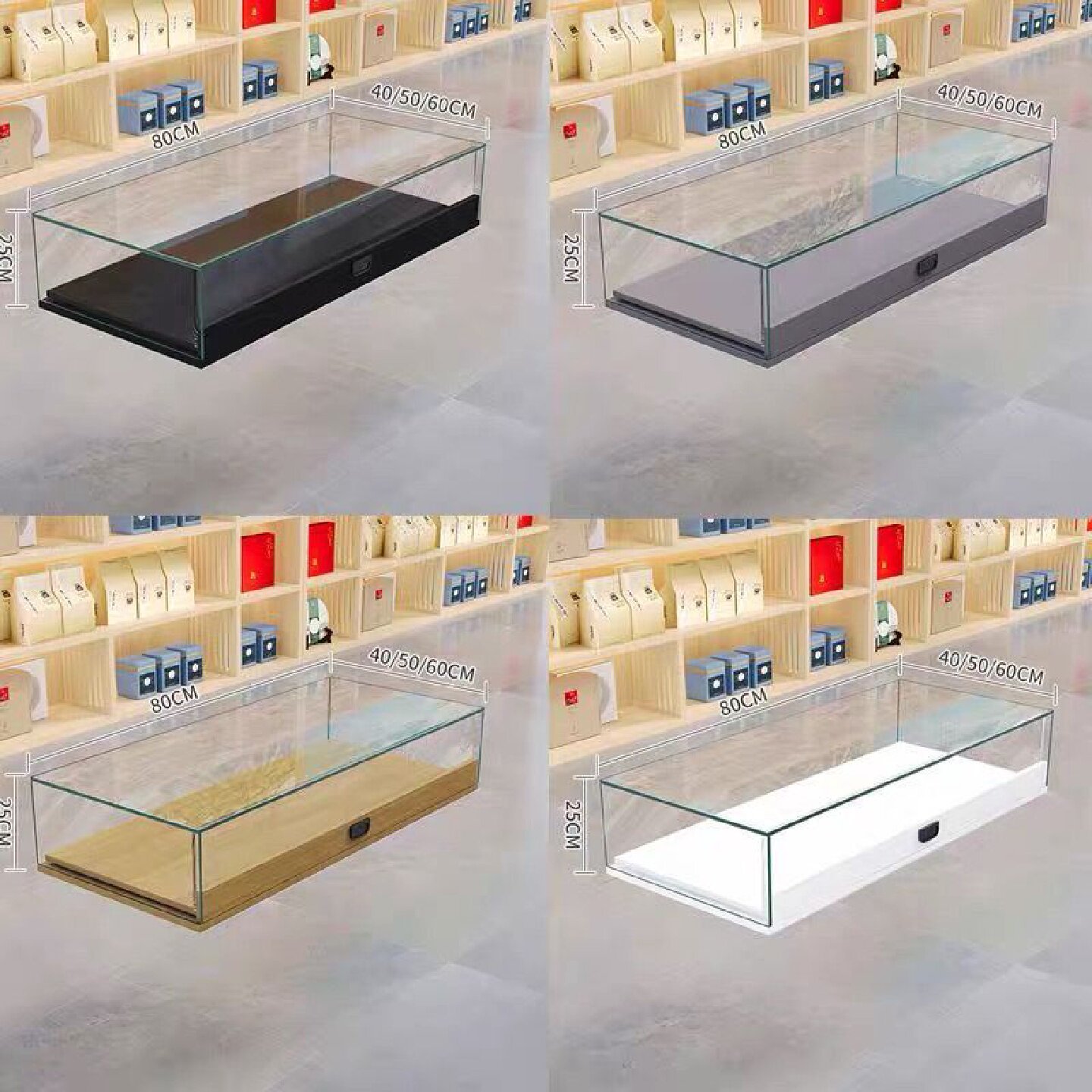 珠宝首饰展示柜手机眼睛店展柜手办礼品文物陈列柜产品玻璃柜台