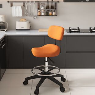 厨房烧饭可升降滑轮椅美甲理发带搁脚万向轮凳子骨折扭伤室内代步