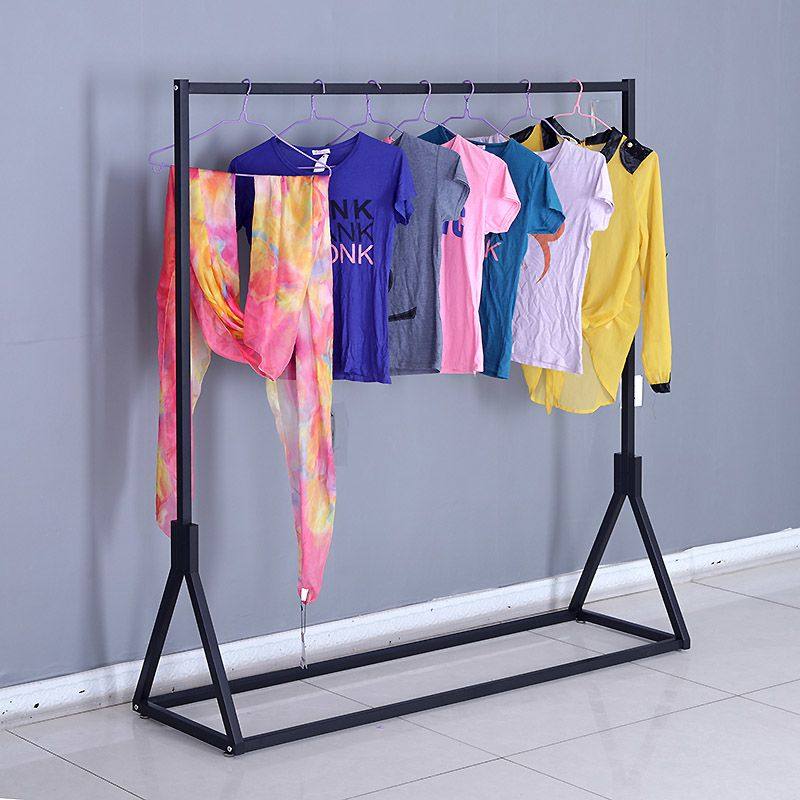 复古铁艺服装店展示架鞋架包架落地式男女童装服装货架单杠衣帽架