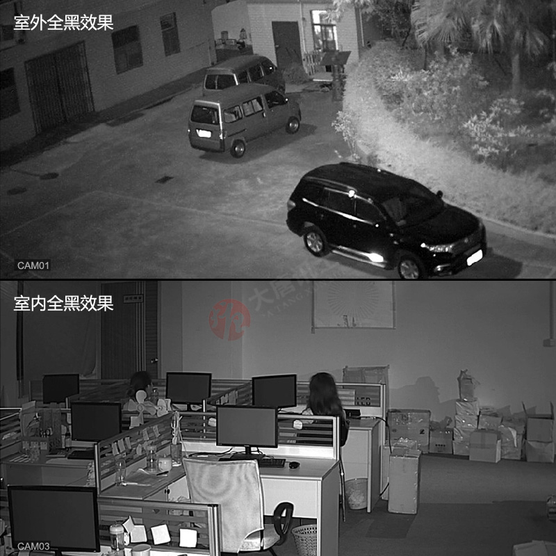 无线监控设备套装 无线监控套装4路 高清监控套装 网络摄像机套装