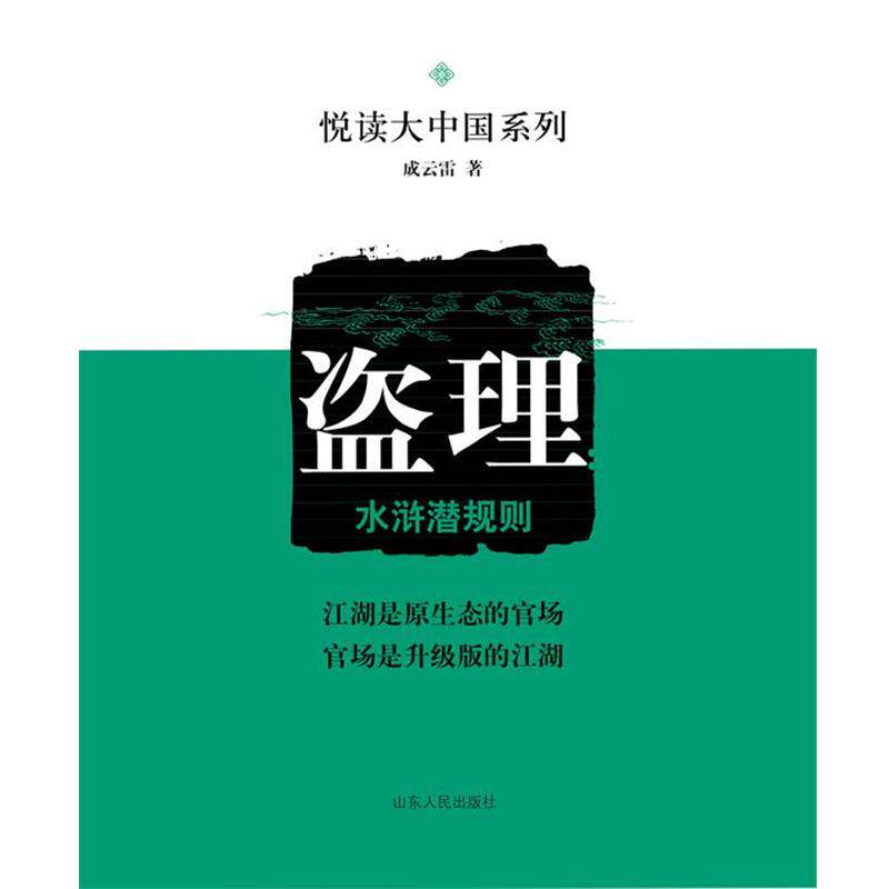 【正版书籍】 盗理:水浒潜规则 成云雷 著 山东人民出版社