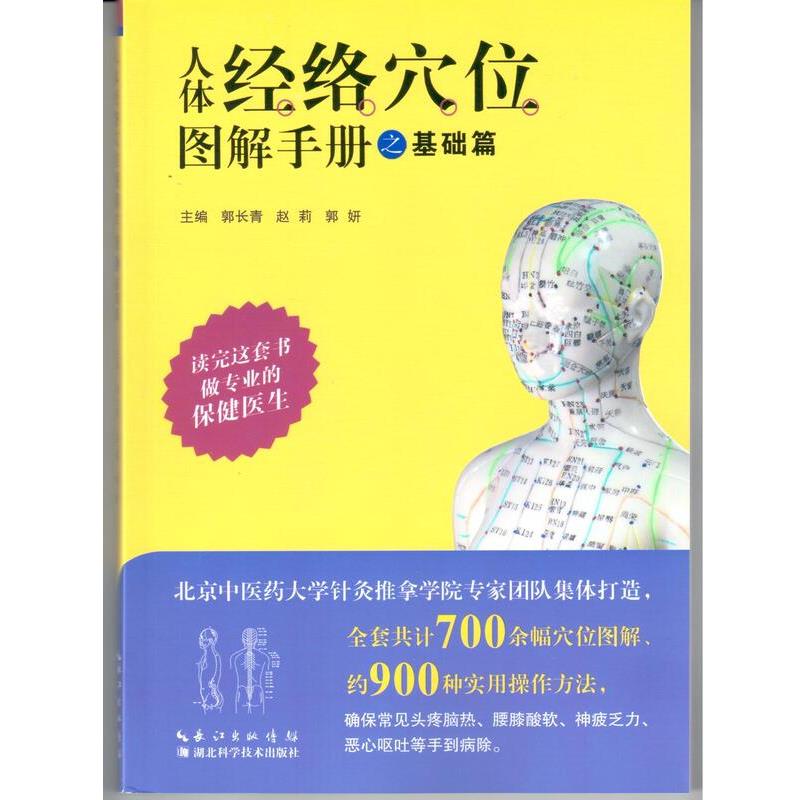 【正版书籍】 人体经络穴位图解手册之基础篇 郭长青 湖北科学技术出版社,长江出版传媒