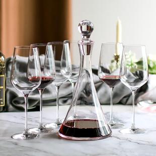 高档红酒杯套装 欧式 家用创意酒具水晶玻璃葡萄酒杯醒酒器高脚杯子