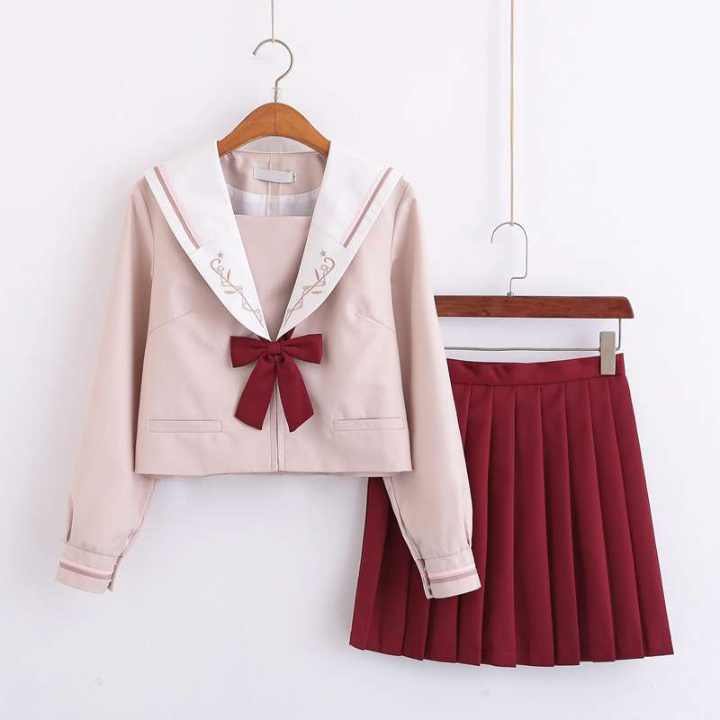 初恋正统jk制服日制襟线水手服日系软妹班校服百褶裙学院风套装