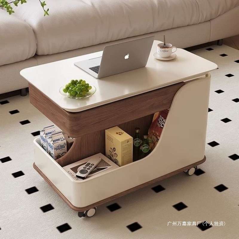 现代简约小户型升降茶几客厅可移动沙发边几家用多功能推车小茶台