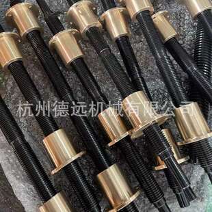 厂家梯形丝杆加工45钢调质料发黑梯形丝杆正反牙丝杠配螺母套件