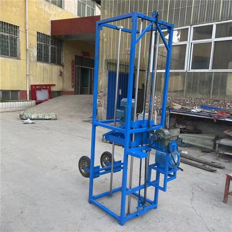 电动打坑机地基加固灌浆引孔打眼机室内挖坑机自动升降打桩光伏钻