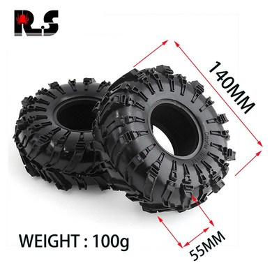 RS红蜘蛛出品 2.2英寸攀爬车轮胎SCX10 TRX4 Axial地狱犬轮胎 R55