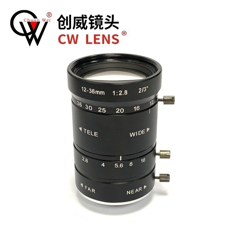 FA12-36mm手动变焦镜头2/3英寸C口高清800万像素机器视觉工业镜头