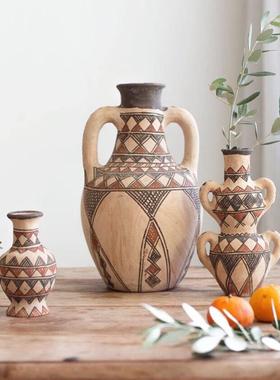 摩洛哥陶罐古董撒哈拉摆件部落装饰花瓶花器艺术进口民宿民族