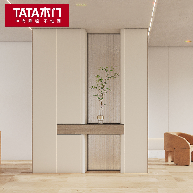 TATA木门 油漆轻奢风格定制衣柜套餐卧室平开门衣柜玄关定制柜