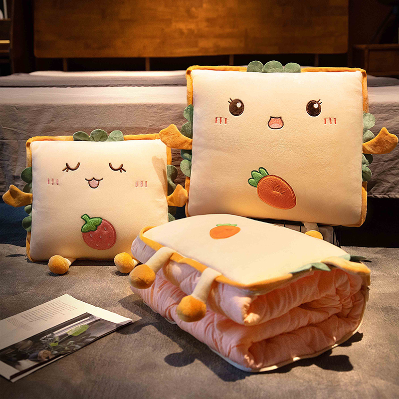 抱枕被子两用办公室靠枕折叠午睡枕头毯子二合一车载汽车靠垫冬季