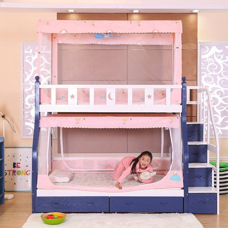 子母床蚊帐遮光上下铺梯形伸缩双层床高低床梯柜式上下床家用下铺,床上用品,蚊帐,淘宝优惠券,粉丝福利购,淘宝优惠卷