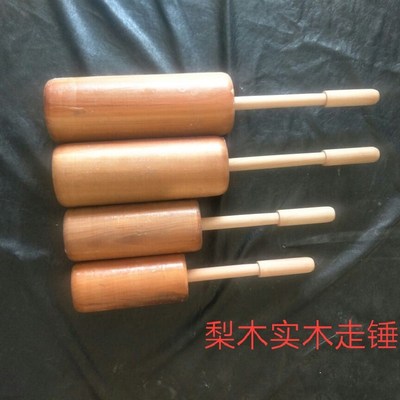 梨木实木超粗擀面杖超粗加粗滚轴走锤大号超粗棍棒通心走锤包邮