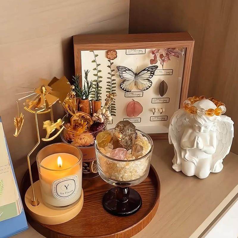 创意走马灯玻璃能量杯摆件高级感客厅玄关装饰品Pickme礼物家居馆