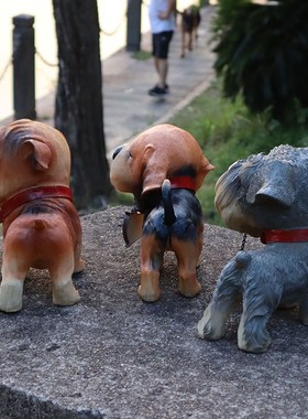 可爱迎宾摆件仿真创意小狗名犬客厅庭院花园前台玄关柜装饰工艺品