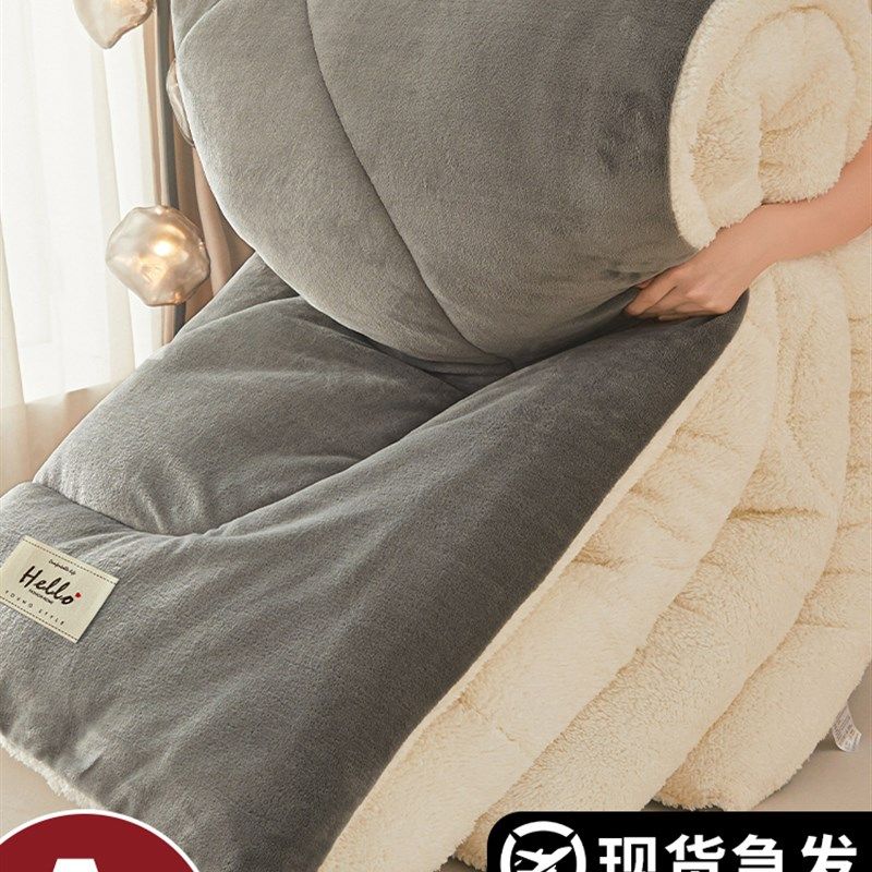 冬季羊羔绒被子棉被被芯冬天单人宿舍秋冬被加厚保暖10斤2025新款,床上用品,化纤被,淘宝优惠券,粉丝福利购,淘宝优惠卷