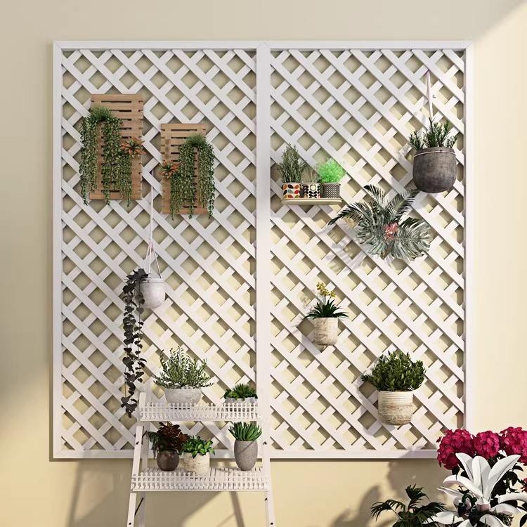 户外木栅栏围栏装饰庭院屏风围栏隔断花园护栏防腐网格爬藤栅栏