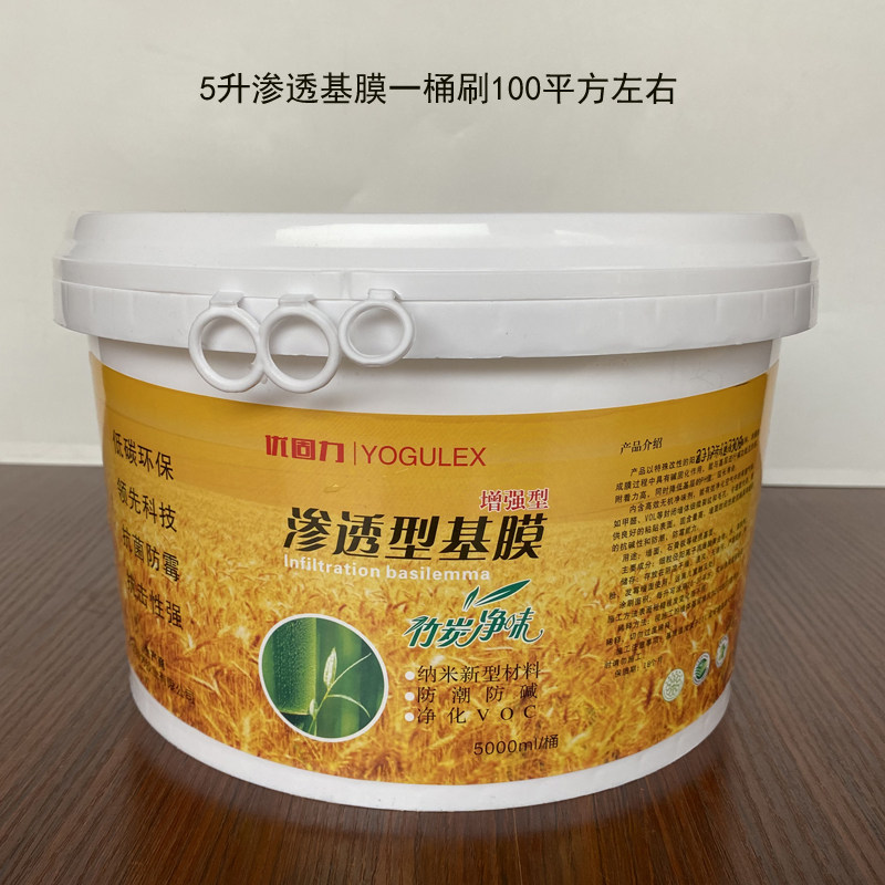 壁纸墙纸基膜掉灰处理环保型大桶全效渗透墙布壁布基膜