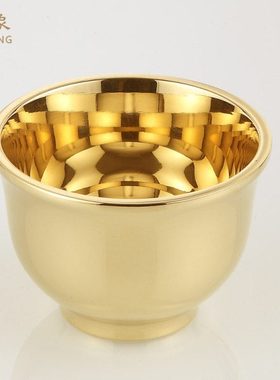 瑞象 铜杯子黄铜小茶杯个人专用水杯喝酒杯家用定制激光刻字100ML