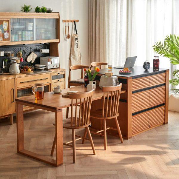 源头厂家北欧实木樱桃木岛台黑胡桃吧台日式一体餐边柜厨房收纳柜,住宅家具,岛台,淘宝优惠券,粉丝福利购,淘宝优惠卷