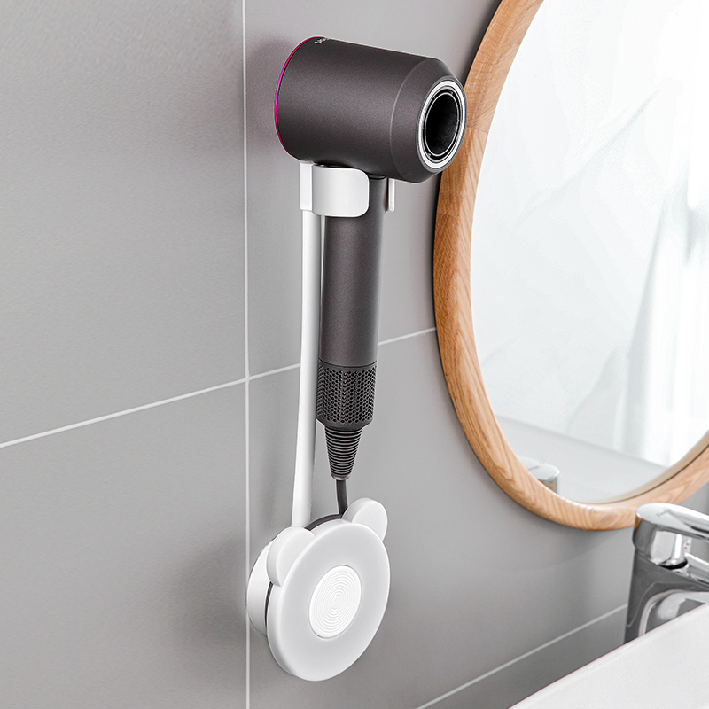 懒人吹风机支架免手拿壁挂式免y打孔置物架电吹风筒挂架子解放双