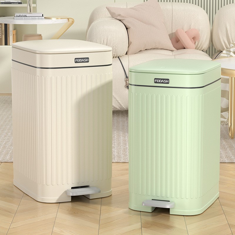 垃圾桶家用2024新款客r厅厨房大容量脚踩带盖脚踏式厕所卫生间纸