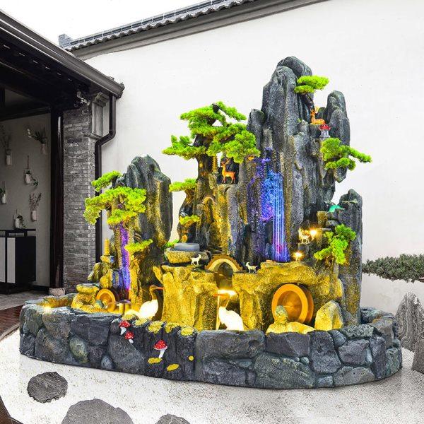 庭院大型假山流水喷泉室外花园鱼池别墅造景公司装饰酒店景观摆件,家居饰品,户外/庭院摆件,淘宝优惠券,粉丝福利购,淘宝优惠卷