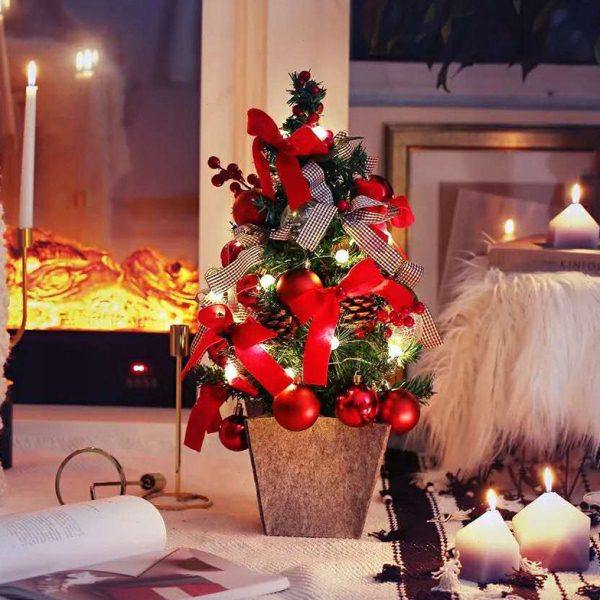 香桔 圣诞节装饰品90/60cm迷你圣诞树套餐家用小型树桌面橱窗摆件