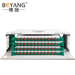 博扬 48芯ODF光纤配线架/子框/单元体满配 FC单模推拉式光纤机架