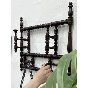 法式中古衣帽置物架覆古门厅挂衣架民宿酒店木质入户设计师衣架