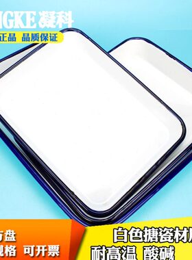 凝科 白色搪瓷方盘20 25 30 35 40 45cm长方形搪瓷托盘