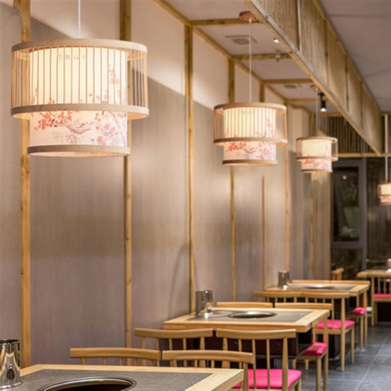 现代中式吊灯竹艺灯日式榻榻米饭店竹编吊灯卧室餐厅东南亚风格灯