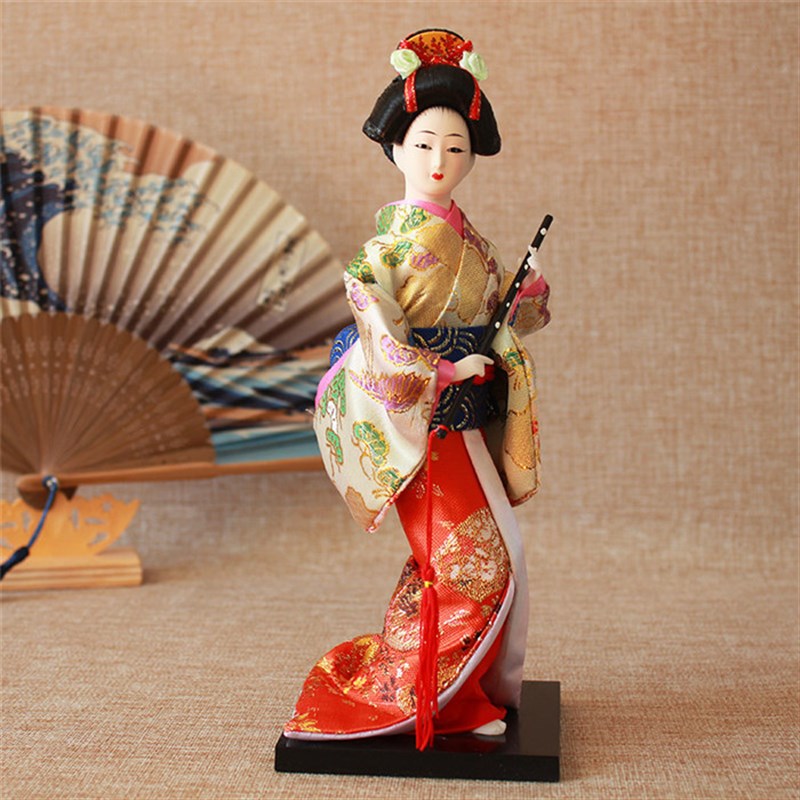 9寸人偶人形和服娃娃料理餐厅装饰艺妓娟人日式桌面摆件礼品