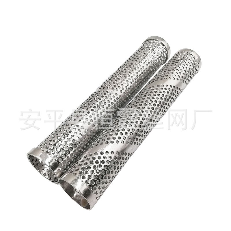 螺旋骨架冲孔螺旋管金属冲孔管不锈钢圆孔网管多孔过滤管滤芯骨架