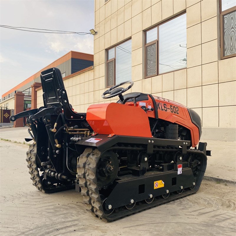 销售农用履带式旋耕机50马力山地松土开垦驾驶式微耕机