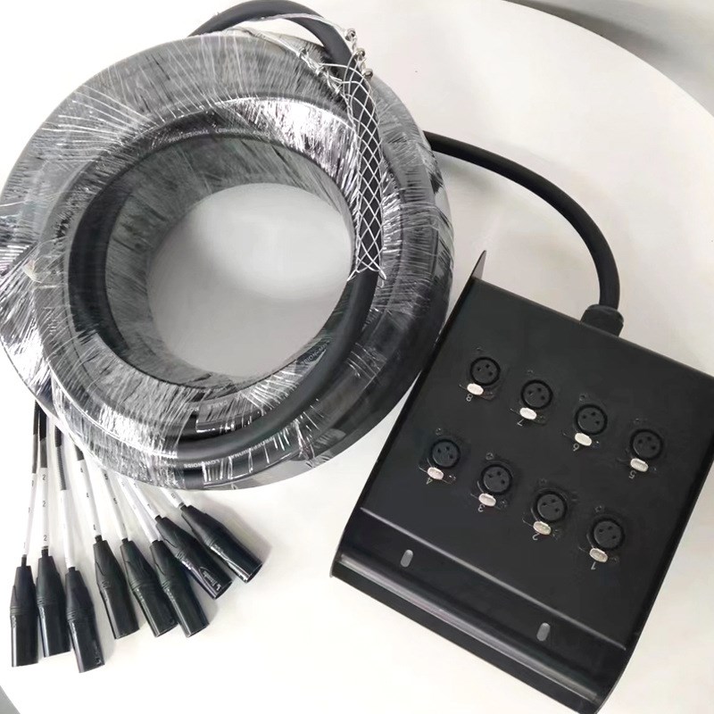 8/12/16/24/28/32路30M卡农接线盒多通道舞台线多芯卡侬线音频线