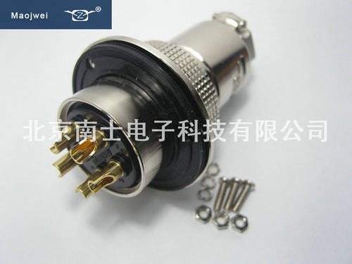 MAOJWEI 重强 35M 5芯 航空插头插座 法兰AE GX35 开孔32MM IP55