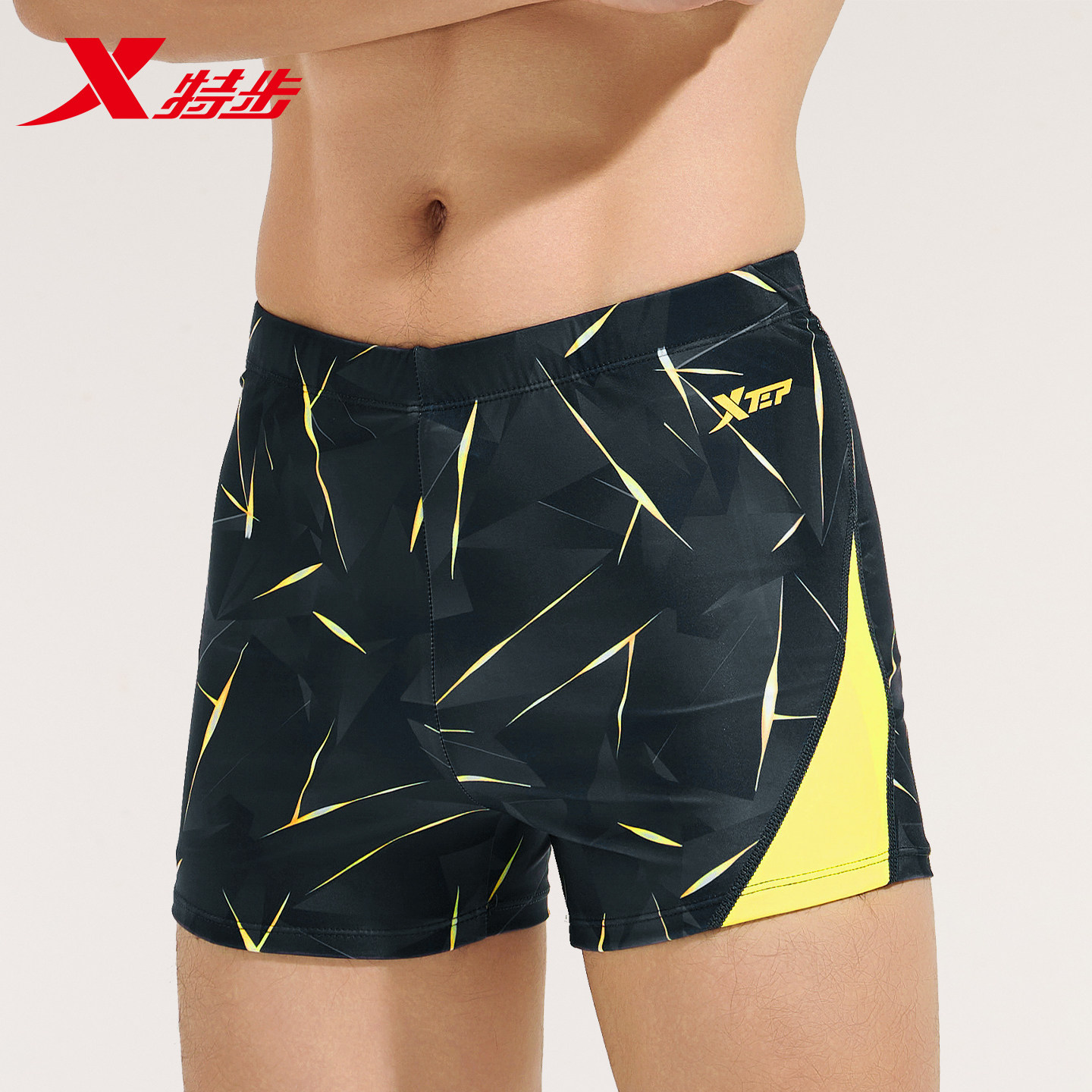 特步泳裤男款成人青少年2025新款男士专业训练泡温泉游泳裤套装备