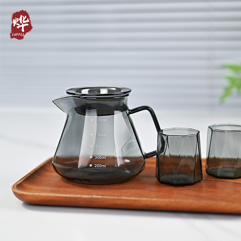 分享壶多色高硼硅玻璃钻石咖啡壶V60滤杯套装耐热云朵壶公道杯