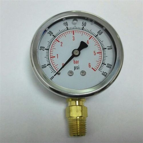 水压表 液压表 油压表 耐震压力表 NY-6168 0-6bar 85psi npt1/4